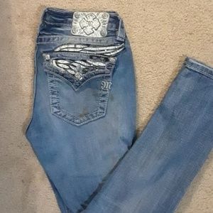 Miss Me Jeans Wing Bling Skinny 29, ins 31